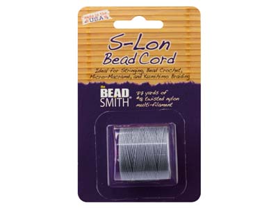 Cordon S-Lon Bead Cord Beadsmith Gris 0,50 mm, 70 mètres - Image Standard - 2