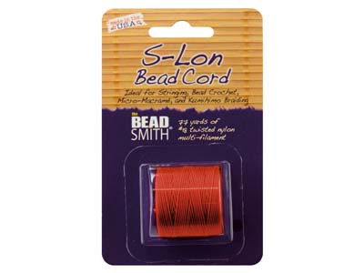 Cordon S-Lon Bead Cord Beadsmith Rouge 0,50 mm, 70 mètres - Image Standard - 2