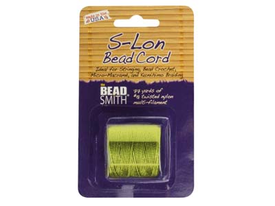 Cordon S-Lon Bead Cord Beadsmith Chartreuse 0,50 mm, 70 mètres - Image Standard - 2