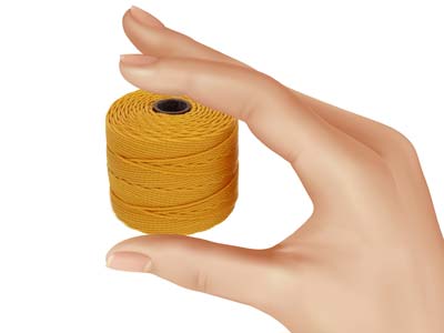 Cordon jaune clair 0,50 mm,Tex 210 S-Lon Beadsmith, bobine de 70 mètres - Image Standard - 6