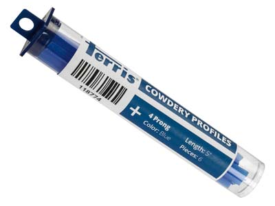 Fils de cire bleue profilés, 8 mm à 4 broches (en forme de croix), Ferris, paquet de 6 - Image Standard - 2