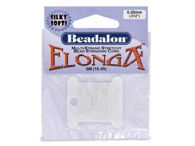 Fil élastique Beadalon multi-brins 0,30 mm, Blanc, 5 mètres