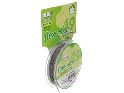 Fil Flexrite 49 brins, 0,45 mm, transparent, 9,14 mètres, Beadsmith - Image Standard - 2