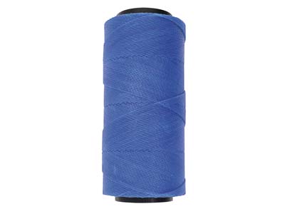 Cordon ciré brésilien Knot-it Beadsmith, bleu 0,90 mm, 144 mètres