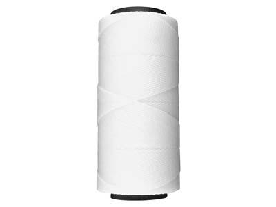 Cordon ciré brésilien Knot-it Beadsmith, blanc 0,90 mm, 144 mètres - Image Standard - 1