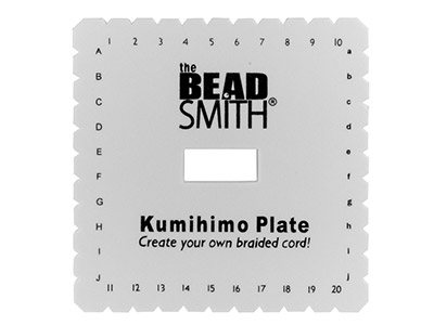Plaque de tressage carrée 15 cm, mobidai pour Kumihimo, Beadsmith