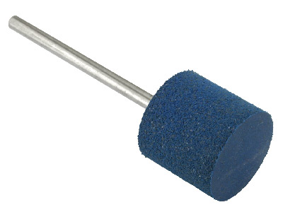 Meulette caoutchouc montée cylindre, bleue, grain gros, 14 x 13,50 mm, n520, EVE
