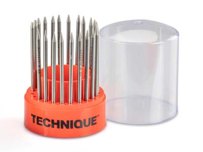 Jeu de 23 perloirs, 0,25 à 1,30 mm, avec manche en bois - Image Standard - 2