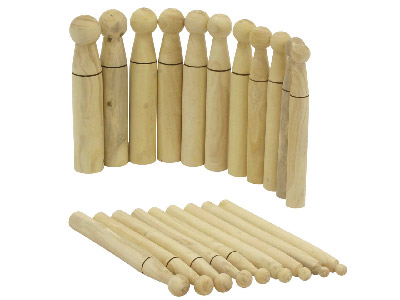 Jeu de 20 bouterolles classiques de 6 à 25 mm, buis - Image Standard - 2