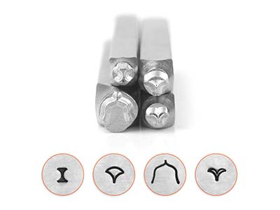 Jeu de 4 poinçons ImpressArt, motifs Mandala série 3, entre 3 et 6 mm - Image Standard - 2