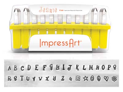 Poinçons ImpressArt, Alphabet Jeanie Majuscules, 4 mm