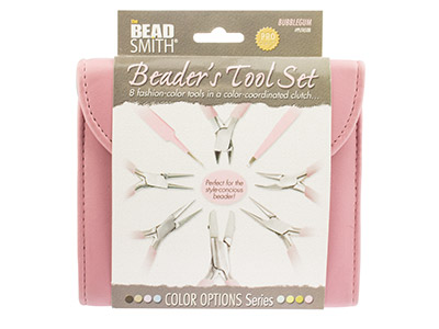 Kit de 8 outils pour perles, pochette rose, Beadsmith - Image Standard - 3