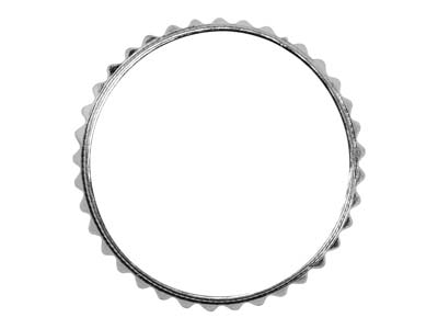 Bague anneau motifs pyramidaux 3 mm, Argent 925, doigt 50 - Image Standard - 2