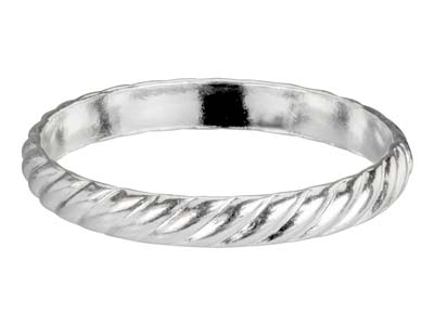 Bague anneau motif spirale 3 mm, Argent 925, doigt 50