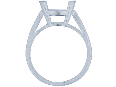 Bague serti 4 griffes pour pierre de 12 x 10 mm, Argent 925, doigt 52/53 - Image Standard - 2