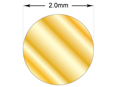 Fil rond Gold filled 1/2 dur, 2 mm - Image Standard - 2