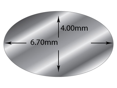 Fil ovale Argent 925 recuit, 6,70 x 4,00 mm - Image Standard - 2