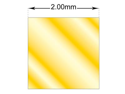 Fil carré Or jaune 9k recuit, 2,00 mm - Image Standard - 2