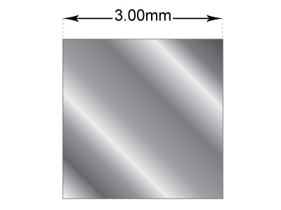 Fil carré Or gris 9k recuit, 3,00 mm - Image Standard - 2