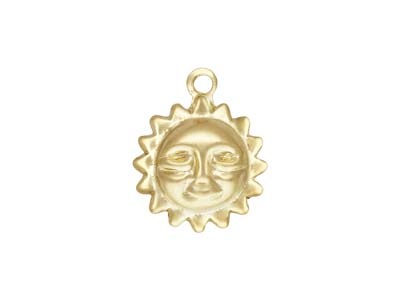 Pendentif charm motif Soleil 8 mm, Gold filled