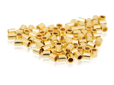 Perles à écraser 1,2 x 2 mm, Gold filled, tube de 100