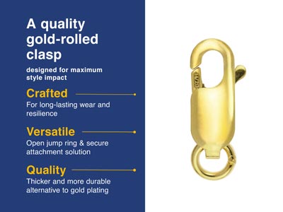 Fermoir Menotte plate 8 mm anneau ouvert, Gold filled - Image Standard - 3