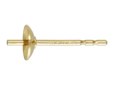 Tige calotte 4 mm, Gold filled, sachet de 3 paires - Image Standard - 1