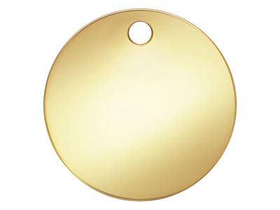 Ebauche pendentif Disque 10 mm, Gold filled