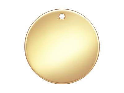 Ebauche pendentif disque 16 mm, Gold filled