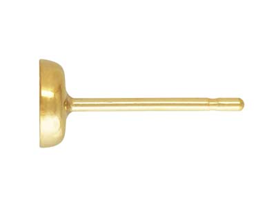 Tige support cabochon rond 4 mm, Gold filled, la pièce - Image Standard - 2
