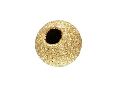 Boule laser 2 trous 3 mm, aspect givré, Gold filled, sachet de 5