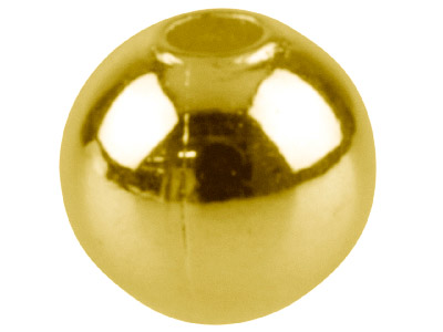 Boule lisse 2 trous 3 mm, Doré, sachet de 50