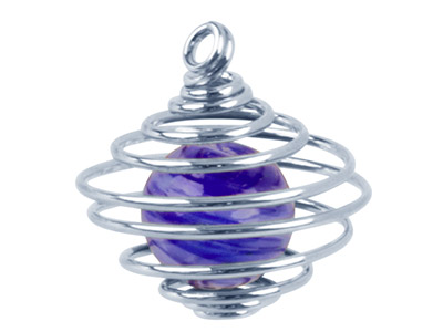 Cage à perle ronde 14 mm, Argenté*, sachet de 10 - Image Standard - 2