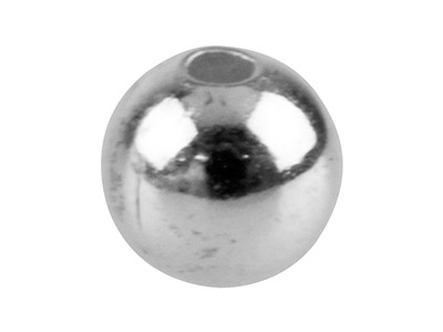 Boule lisse 4 mm 2 trous, Acier chirurgical, sachet de 50 - Image Standard - 1