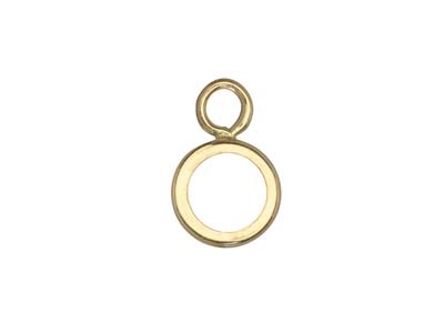 Pendentif pour cabochon rond 4 mm, Or jaune 9k - Image Standard - 3