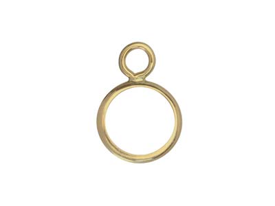 Pendentif pour cabochon rond 5 mm, Or jaune 9k - Image Standard - 3