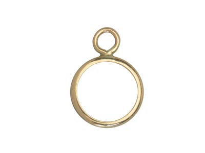 Pendentif pour cabochon rond 6 mm, Or jaune 9k - Image Standard - 3