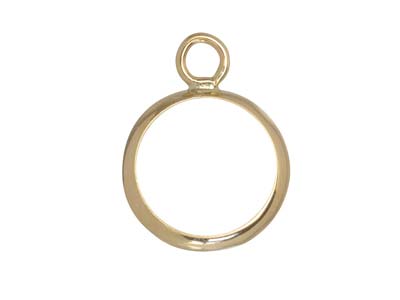 Pendentif pour cabochon rond 7 mm, Or jaune 9k - Image Standard - 3