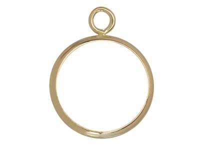 Pendentif pour cabochon rond 9 mm, Or jaune 9k - Image Standard - 3