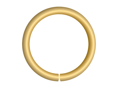 Anneau de bout lourd ouvert 8 mm, Or jaune 9k - Image Standard - 2