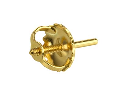 Tige filletée avec papillon, Or jaune 9k, la pièce - Image Standard - 3