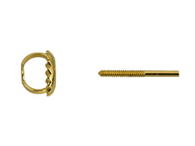 Tige filletée avec papillon, Or jaune 9k, la pièce - Image Standard - 6