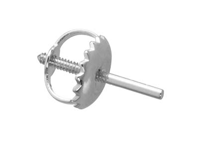 Tige filletée avec papillon, Or gris 9k, la pièce - Image Standard - 4