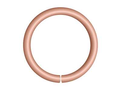 Anneau de bout lourd ouvert 5 mm, Or rouge 9k - Image Standard - 2