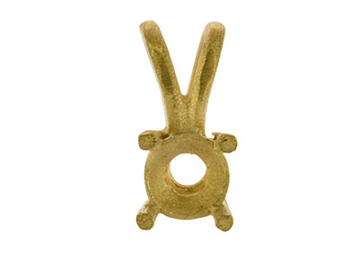 Chaton 4 griffes pour pierre ronde de 5 mm, Or jaune 18k. Réf. 02085 - Image Standard - 4