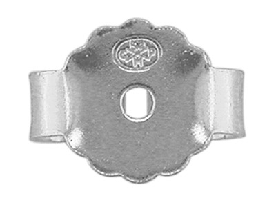 Poussette Papillon dentelée 5,72 mm, Or gris 18k - Image Standard - 3