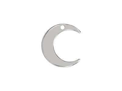 Ebauche pendentif Croissant de lune 15 mm, Argent 925