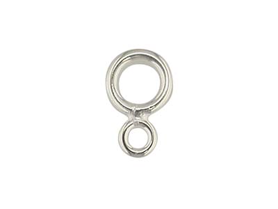 Double anneau de bout fermé, petit anneau 2,60 mm, grand anneau 4,50 mm, Argent 925, pack de 10