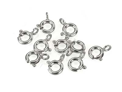 Anneau Ressort 6 mm, Anneau soudé, Argent 925, sachet de 10 - Image Standard - 2