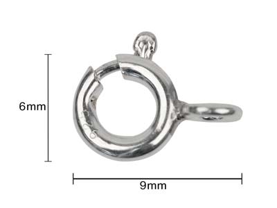 Anneau Ressort 6 mm, Anneau soudé, Argent 925, sachet de 10 - Image Standard - 3